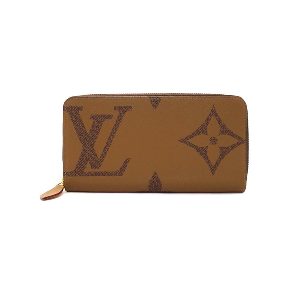 Louis Vuitton Giant Monogram Reverse Zippy Wallet Round Zipper Long